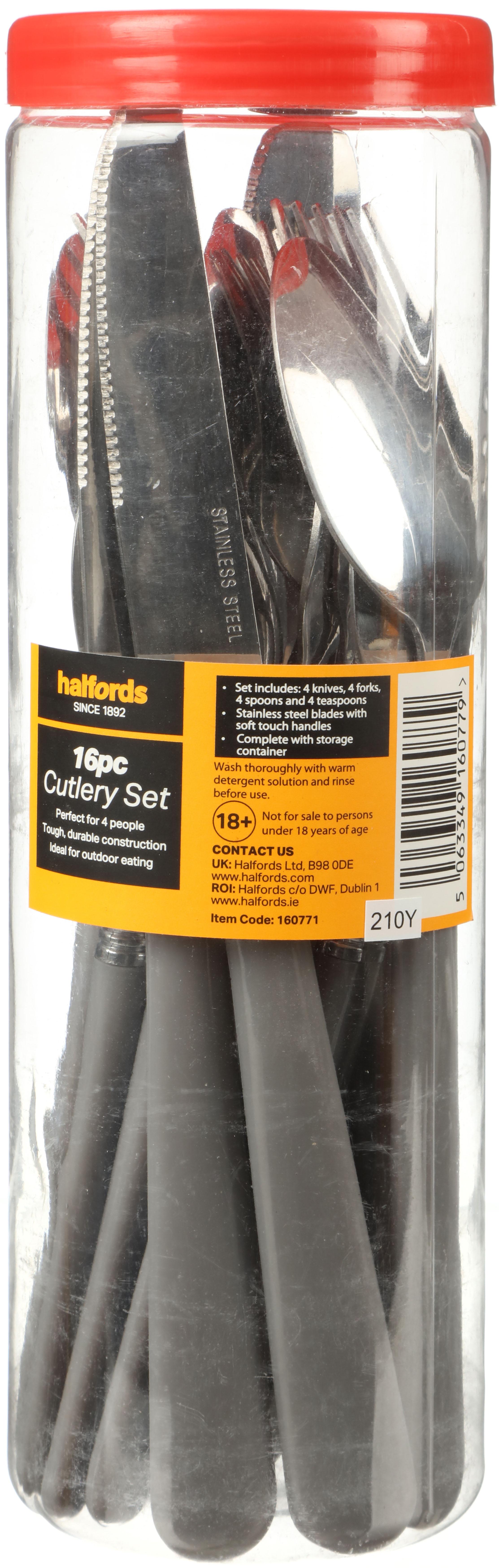 Halfords 16 Piece Cutlery Set