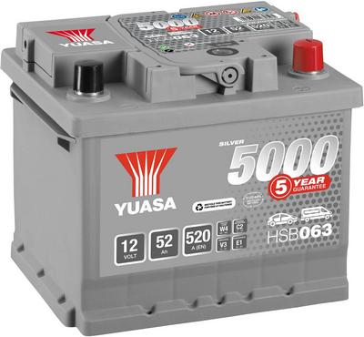 Yuasa HSB063 Silver 12V Car Battery 5 Year Guarantee Yuasa HSB063 Silver 12V Car Battery 5 Year Guarantee