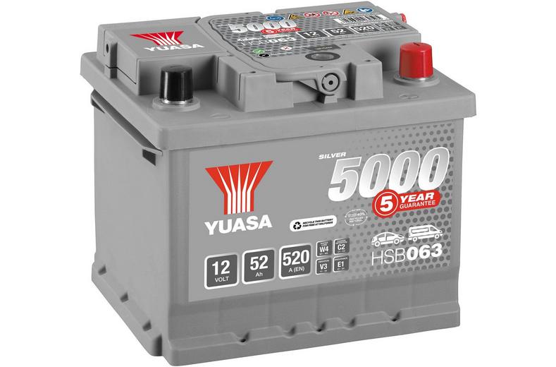 Yuasa HSB063 Silver 12V Car Battery 5 Year Guarantee Yuasa HSB063 Silver 12V Car Battery 5 Year Guarantee