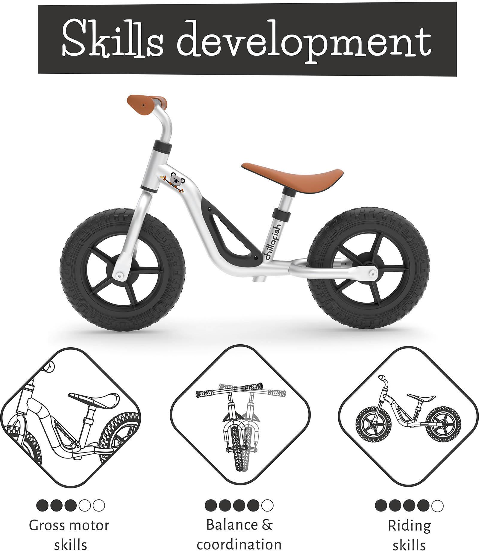 Chillafish Charlie Balance Bike, Silver - 10" Wheel
