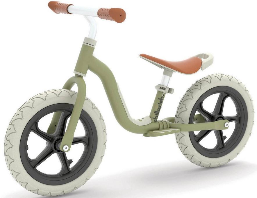 Chillafish Charlie LUX Balance Bike Olive 12 Wheel Halfords UK