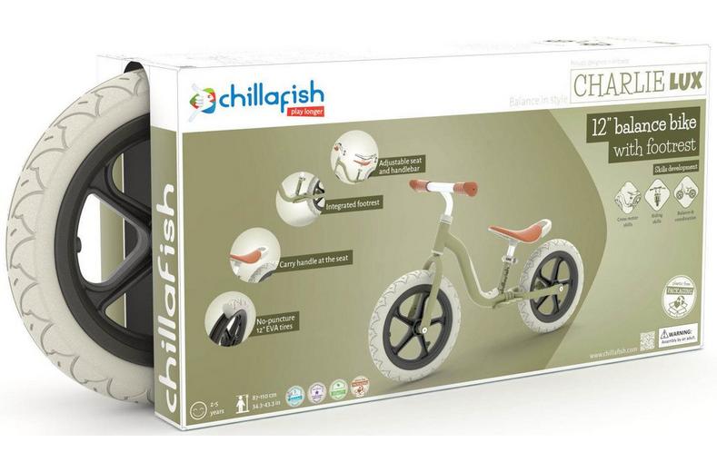 Chillafish Charlie LUX Balance Bike - Olive - 12" Wheel Chillafish Charlie LUX Balance Bike - Olive - 12" Wheel