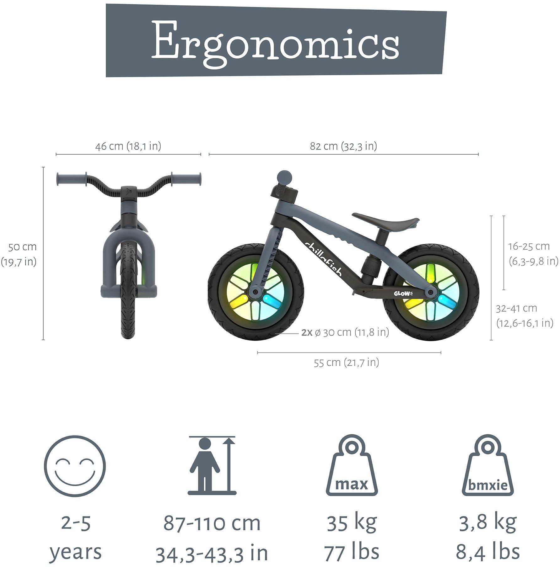 Chillafish BMXie Glow Balance Bike - 12" Wheel
