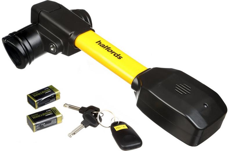 Halfords T-Bar Steering Lock with Alarm Halfords T-Bar Steering Lock with Alarm