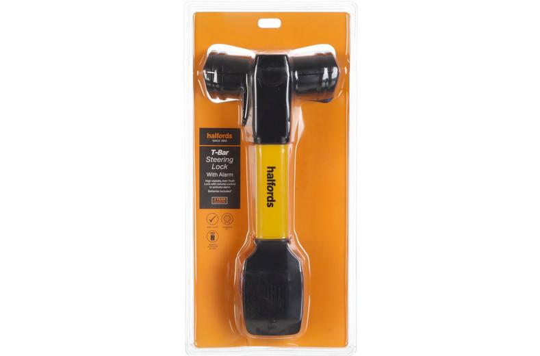 Halfords T-Bar Steering Lock with Alarm Halfords T-Bar Steering Lock with Alarm