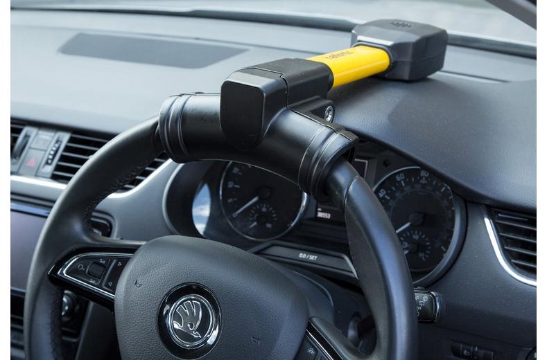Halfords T-Bar Steering Lock with Alarm Halfords T-Bar Steering Lock with Alarm