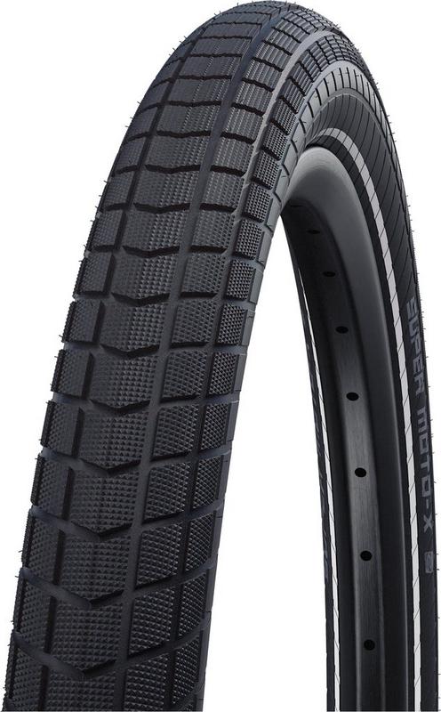 Halfords Schwalbe Super Moto X Bike Tyre, 20X2.80 Inch, Black/Reflex | Extra 8% off for BC Members