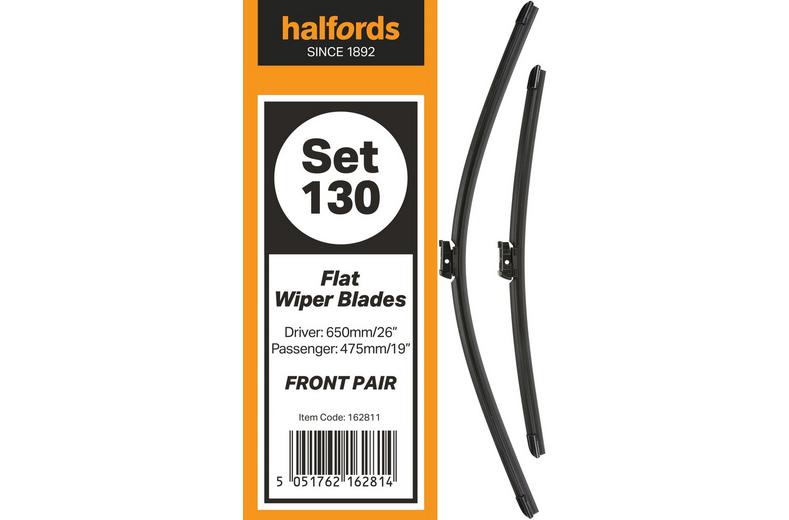 Halfords Set 130 Wiper Blades - Front Pair Halfords Set 130 Wiper Blades - Front Pair