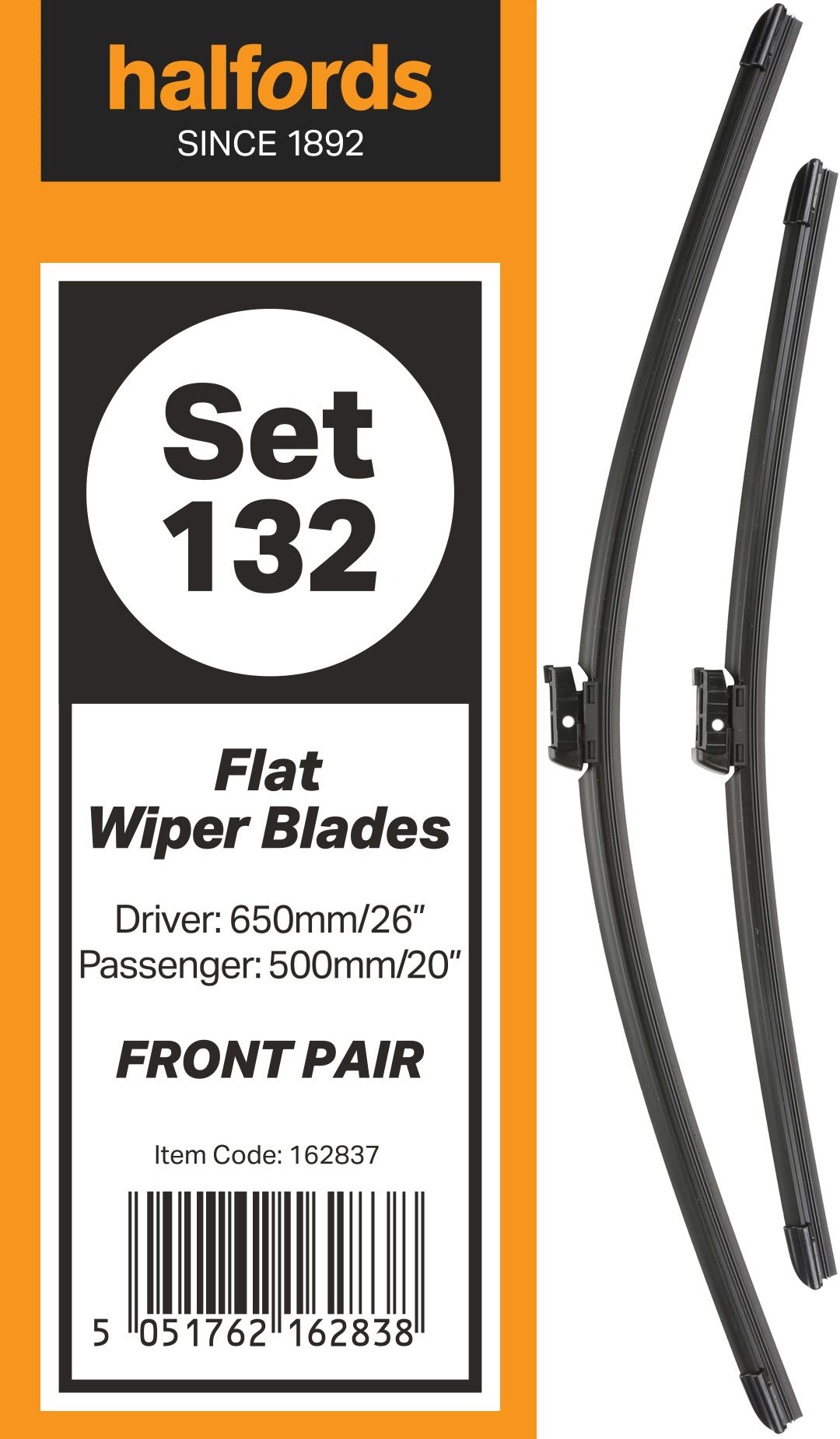 Halfords Set 132 Wiper Blades - Front Pair