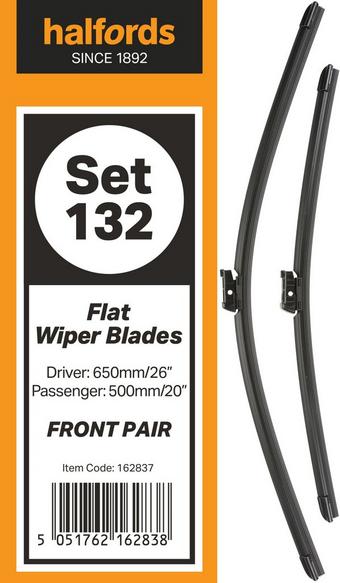 Halfords Set 132 Wiper Blades - Front Pair