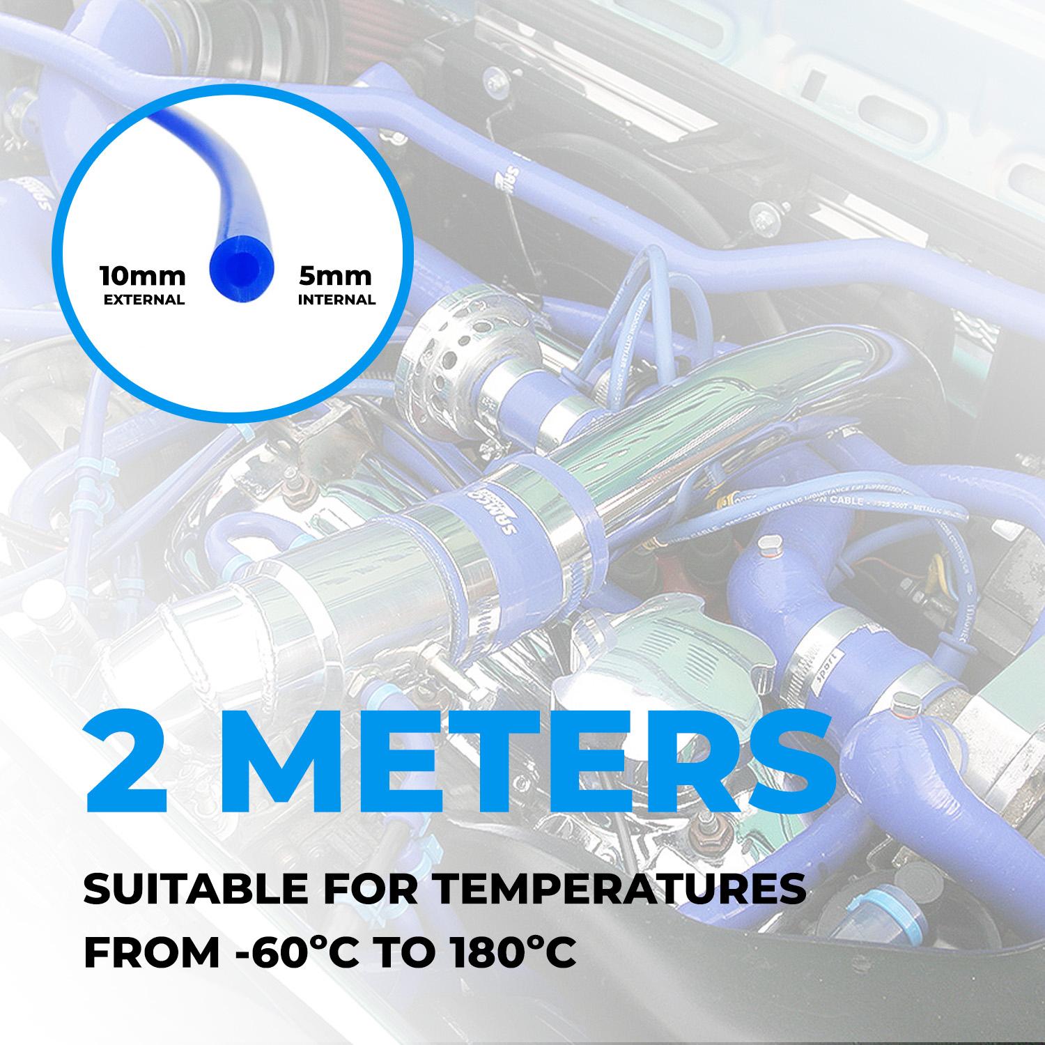 Blue Silicone Hose 2m 5mm ID