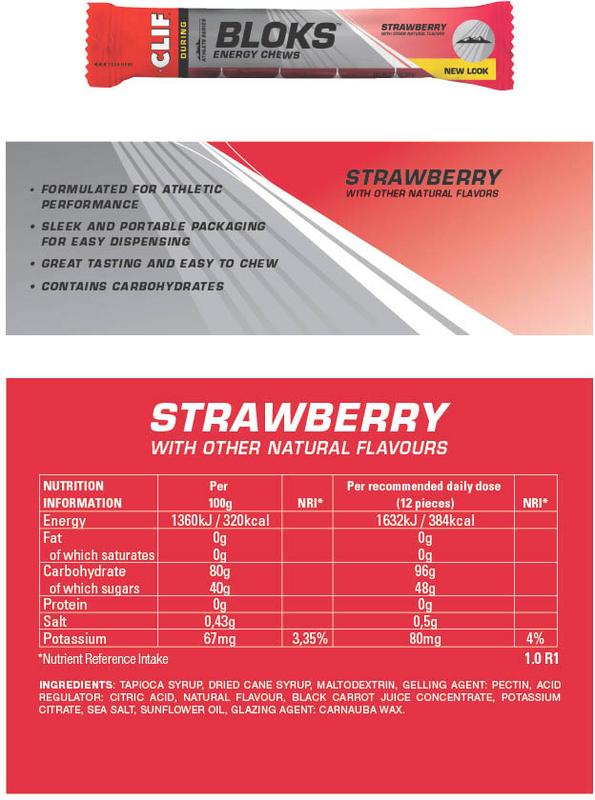 Halfords Clif Bloks Energy Chews, Strawberry | Extra 8% off for BC Members