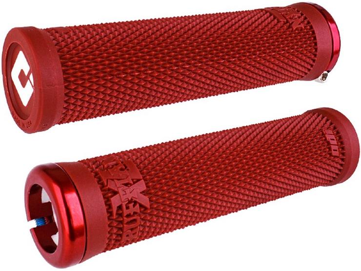 ODI Ruffian XL v2.1 Lock On MTB Grips, 135mm, Red
