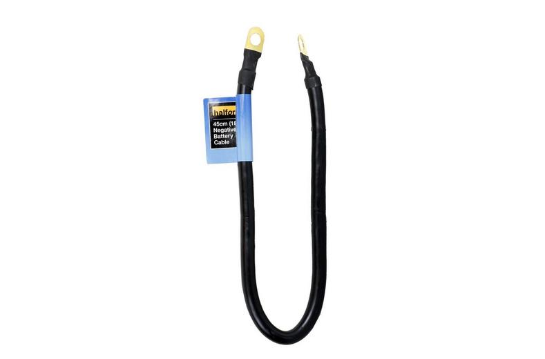 Halfords Negative Battery Cable 45cm (18") Halfords Negative Battery Cable 45cm (18")