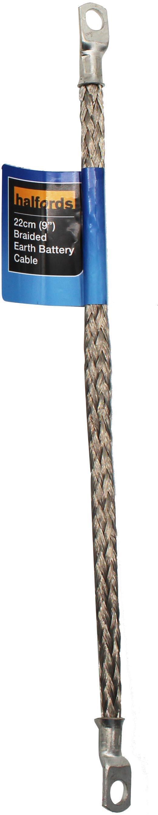 Halfords Braided Earth Battery Cable 22Cm (9 Inch)