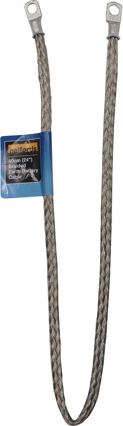 Halfords Braided Earth Battery Cable 60cm (24") Halfords Braided Earth Battery Cable 60cm (24")