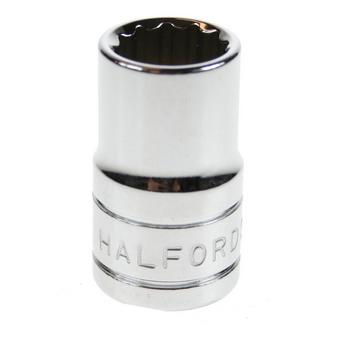 Halfords Halfords Sockets 1/2” Drive 5pc Set A/F Chrome Shallow 12pt Vintage ENGLAND Used 