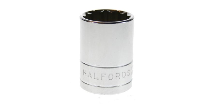 Halfords Advance Chrome Professional 1/2" half inch 12 Point Socket 20mm To 32mm 