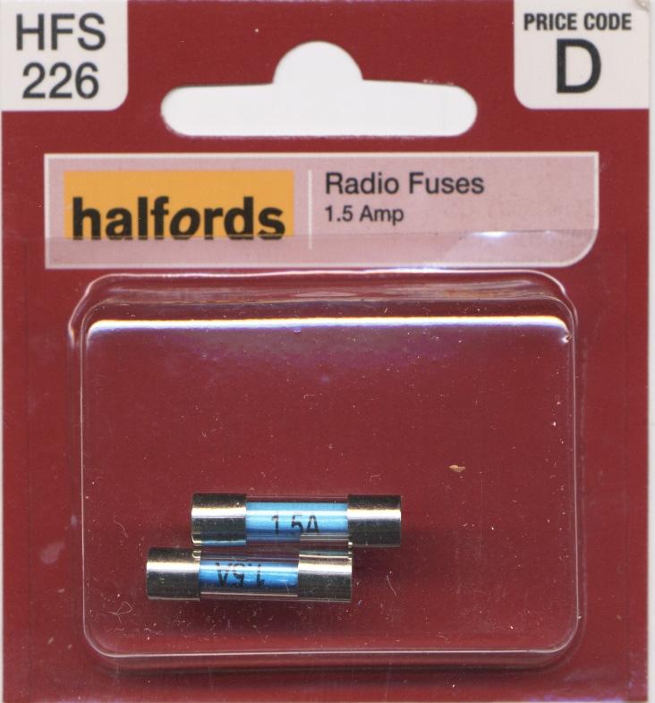 Halfords Radio Fuses 1.5Amp (Hfs226)