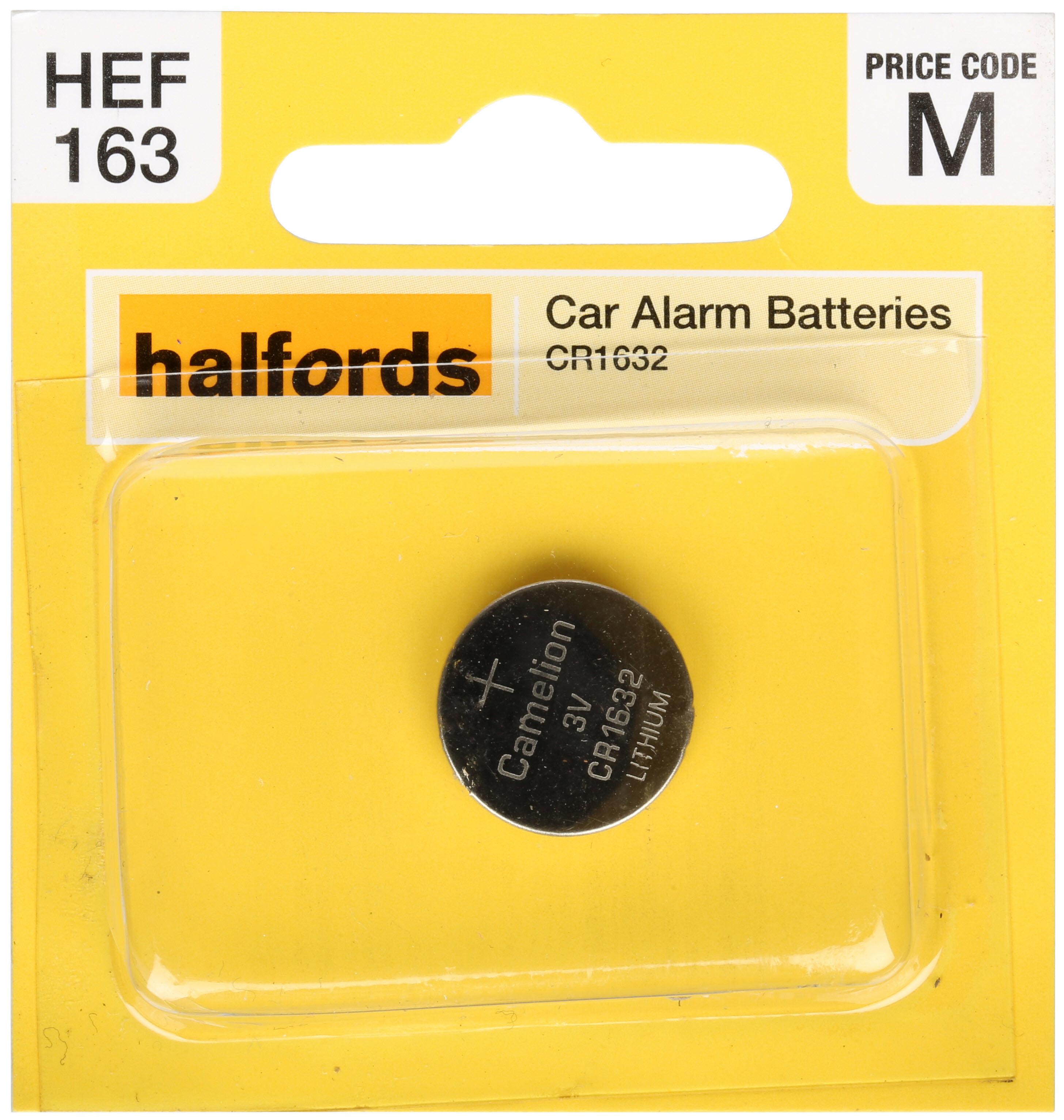 Halfords Car Alarm Coin Cell Battery Cr1632