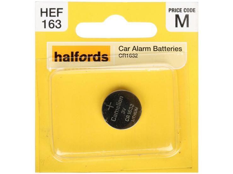 Halfords Car Alarm Coin Cell Battery CR1632