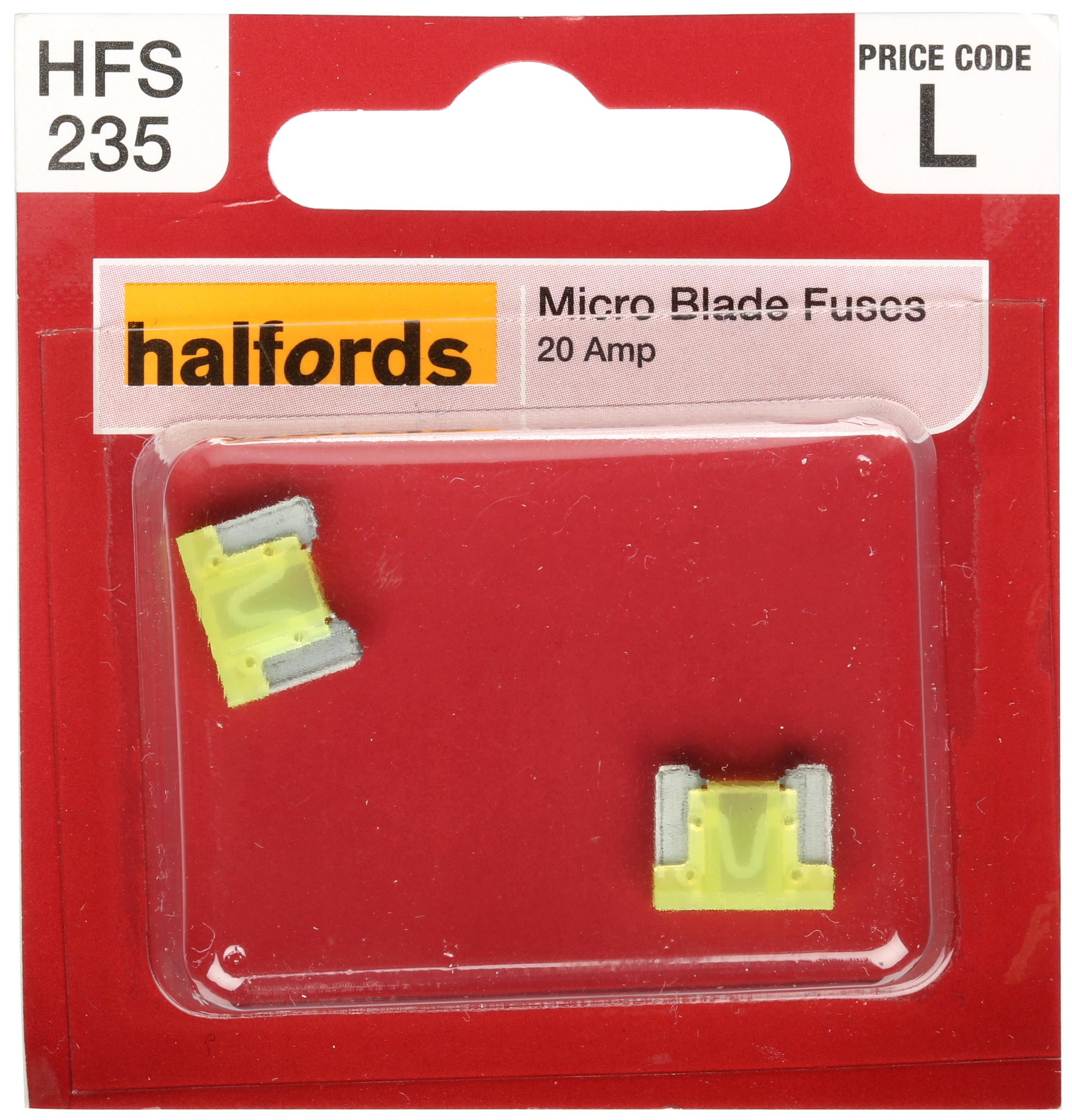 Halfords Micro Blade Fuse 20 Amp (Hfs235)