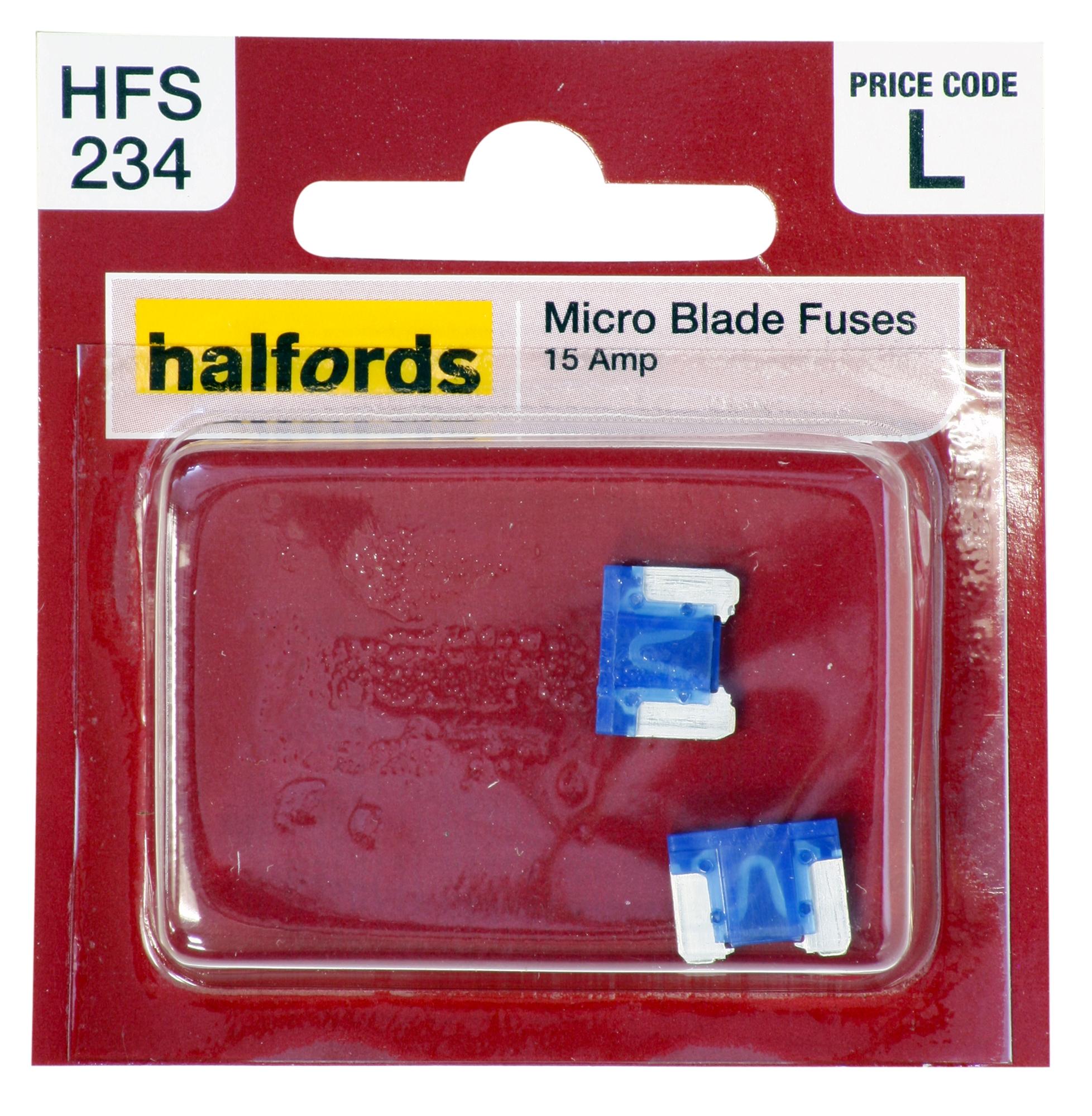 Halfords Micro Blade Fuses 15 Amp (Hfs234)
