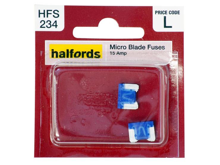 Halfords Micro Blade Fuses 15 Amp (HFS234)