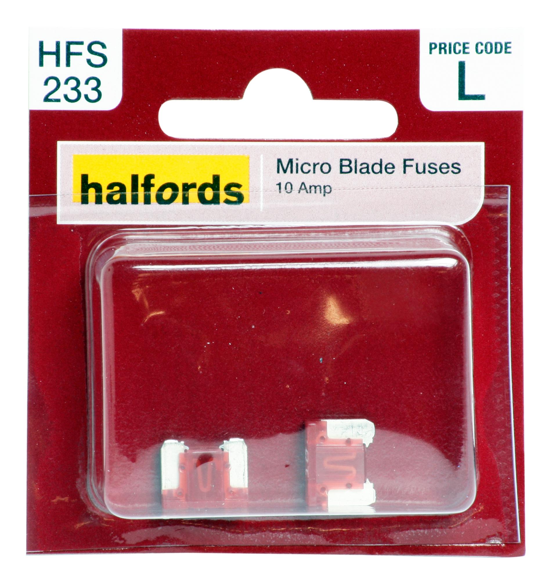 Halfords Micro Blade Fuse 10 Amp (Hfs233)