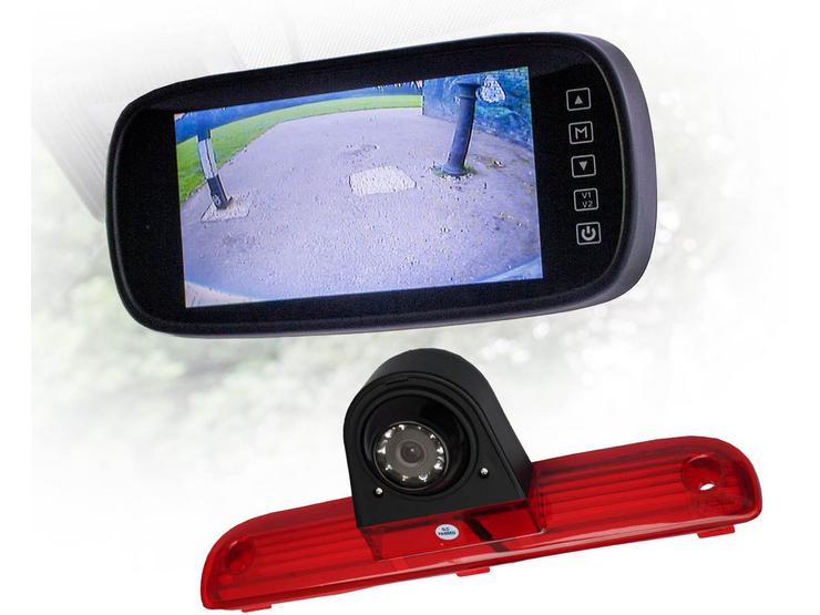 Motormax Mirror Monitor and Citroen, Peugeot, Fiat Reverse Camera Kit with 120° Viewing Angle