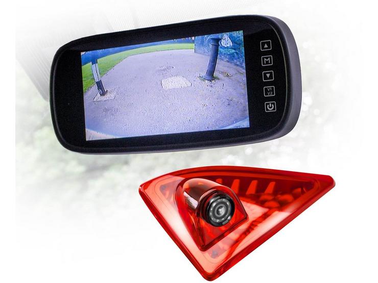 Motormax Mirror Monitor and Renault, Nissan, Vauxhall Reverse Camera Kit with 120° Viewing Angle