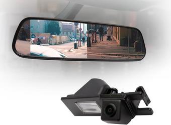 Motormax Mirror Monitor and Vauxhall Reverse Camera Kit with 105° Viewing Angle