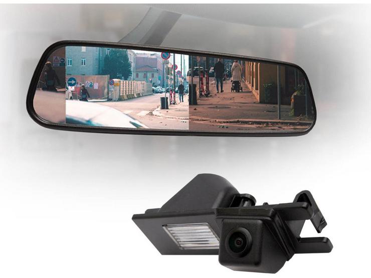 Motormax Mirror Monitor and Vauxhall Reverse Camera Kit with 105° Viewing Angle