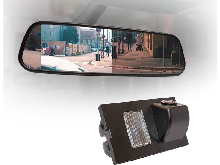 Motormax Mirror Monitor and Volkswagen Reverse Camera Kit with 105° Viewing Angle