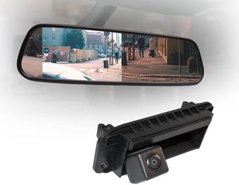 Motormax Mirror Monitor and Mercedes Reverse Camera Kit with 105° Viewing Angle