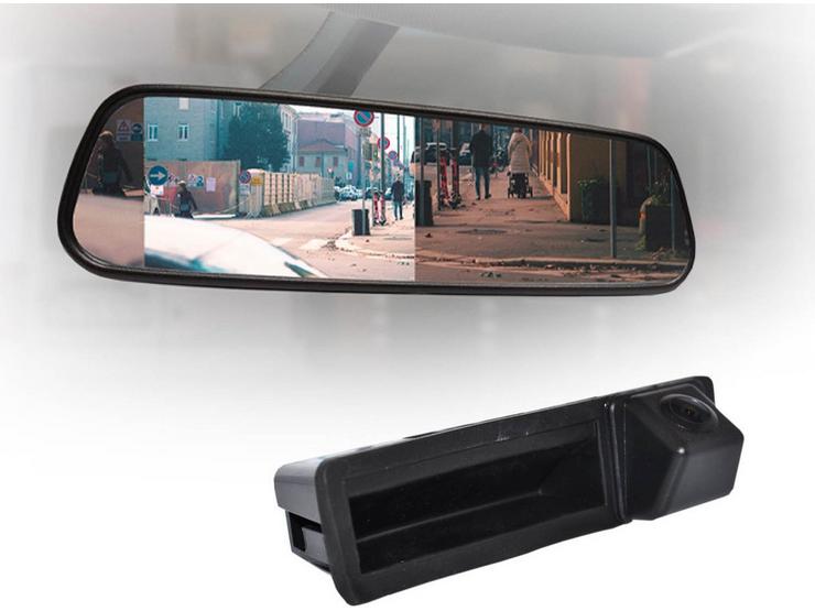 Motormax Mirror Monitor and Audi Reverse Camera Kit with 105° Viewing Angle