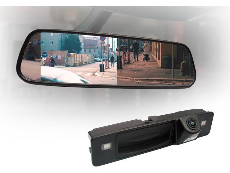 Motormax Mirror Monitor and Audi, Volkswagen, Skoda Reverse Camera Kit with 105° Viewing Angle