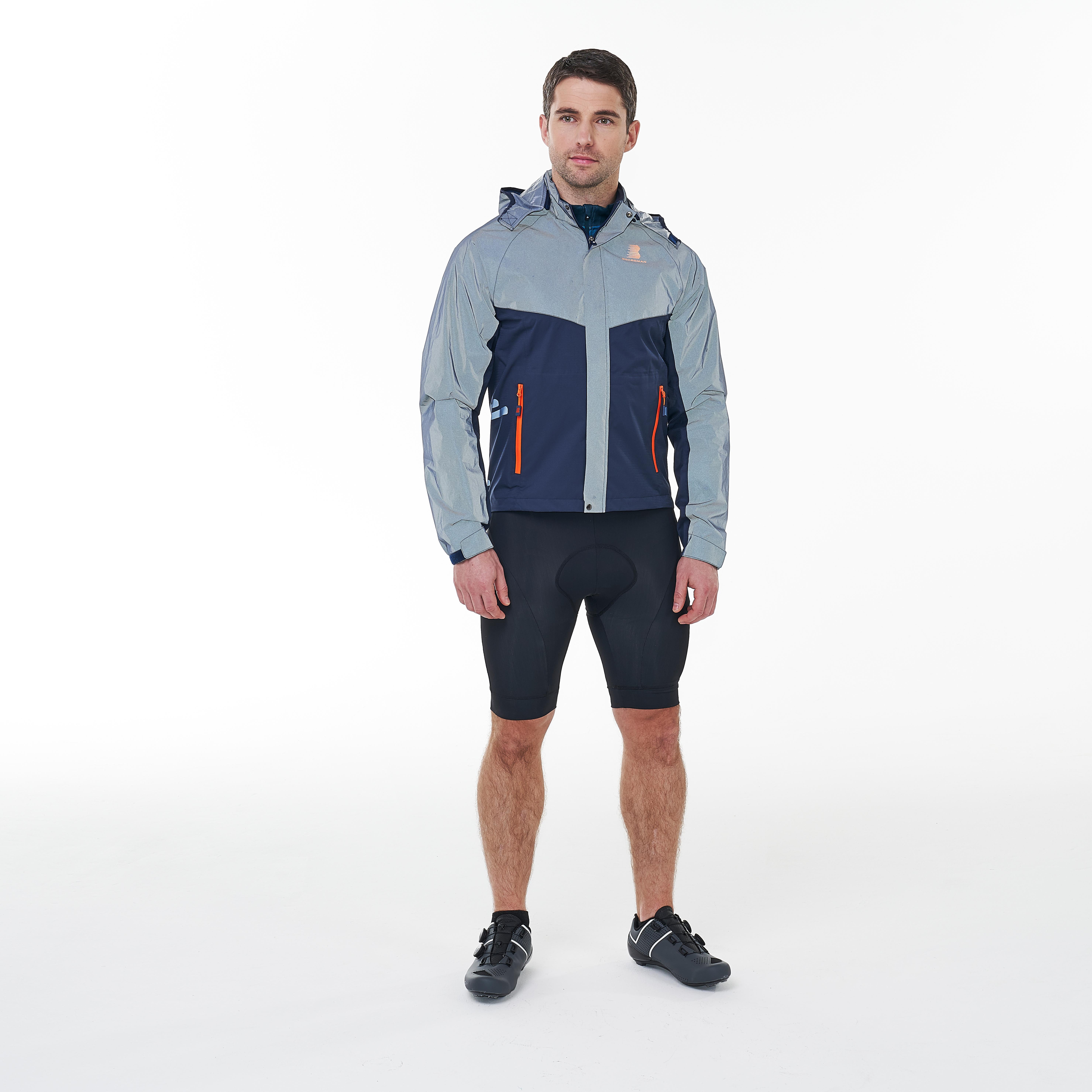 Boardman Mens Waterproof Jacket - Navy, XS | Halfords UK