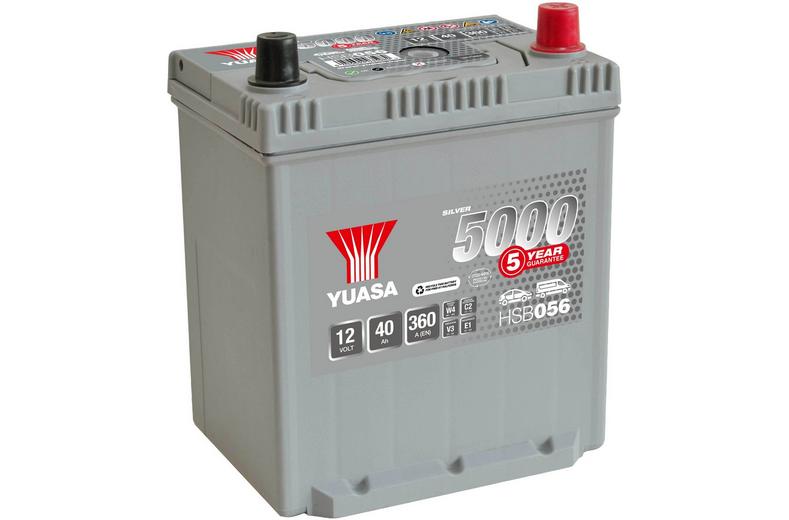 Yuasa HSB056 Silver 12V Car Battery 5 Year Guarantee Yuasa HSB056 Silver 12V Car Battery 5 Year Guarantee