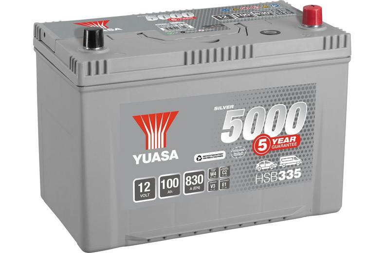 Yuasa HSB335 Silver 12V Car Battery 5 Year Guarantee Yuasa HSB335 Silver 12V Car Battery 5 Year Guarantee