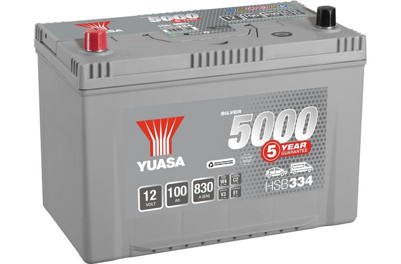 Yuasa HSB334 Silver 12V Car Battery 5 Year Guarantee Yuasa HSB334 Silver 12V Car Battery 5 Year Guarantee