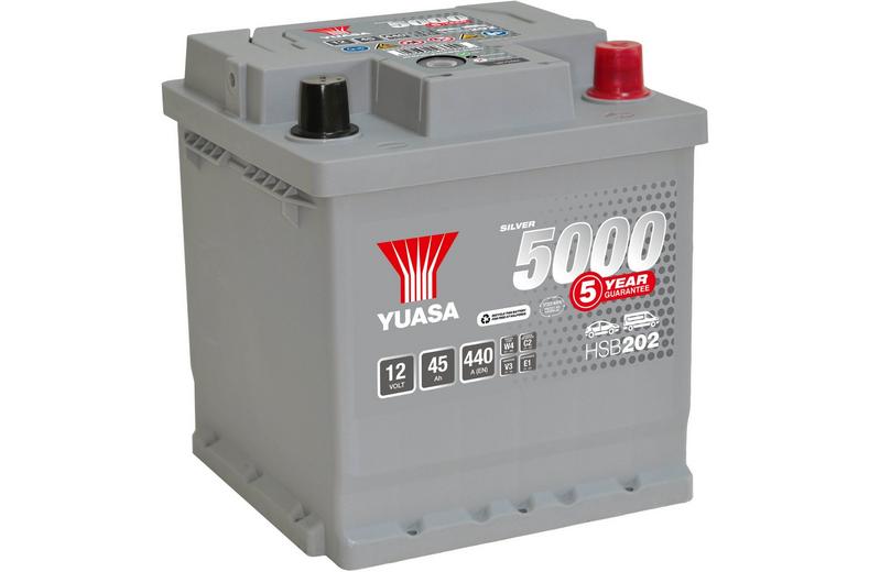 Yuasa HSB202 Silver 12V Car Battery 5 Year Guarantee Yuasa HSB202 Silver 12V Car Battery 5 Year Guarantee