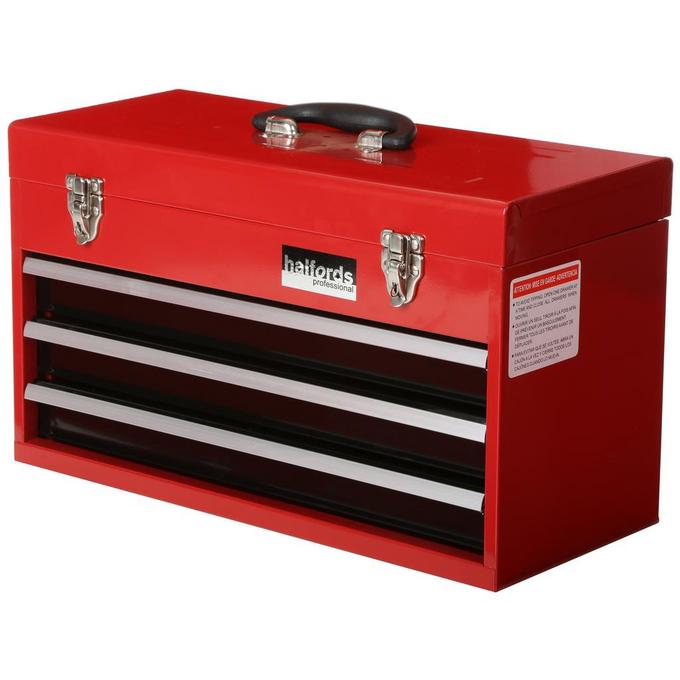 Lockable Portable 3 Drawer Steel Home Work Tool Box Storage Toolbox Organizer 