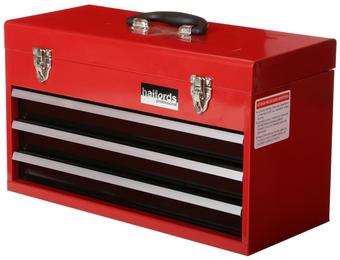 Big Red Drawer 20 in. Metal Tool Box Portable Steel Tool Chest with Ball-Bearing Slides and 2 Metal Latches Closure, Blue