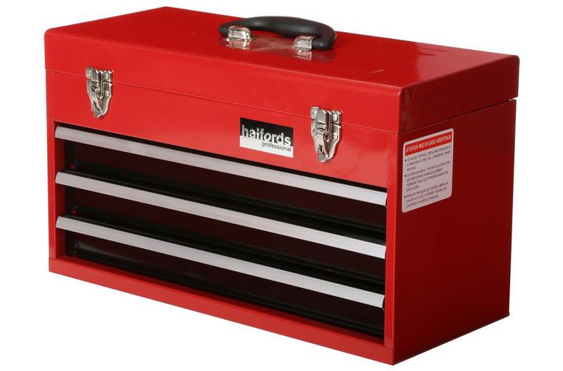 Halfords 3 Drawer Metal Portable Tool Chest Halfords 3 Drawer Metal Portable Tool Chest