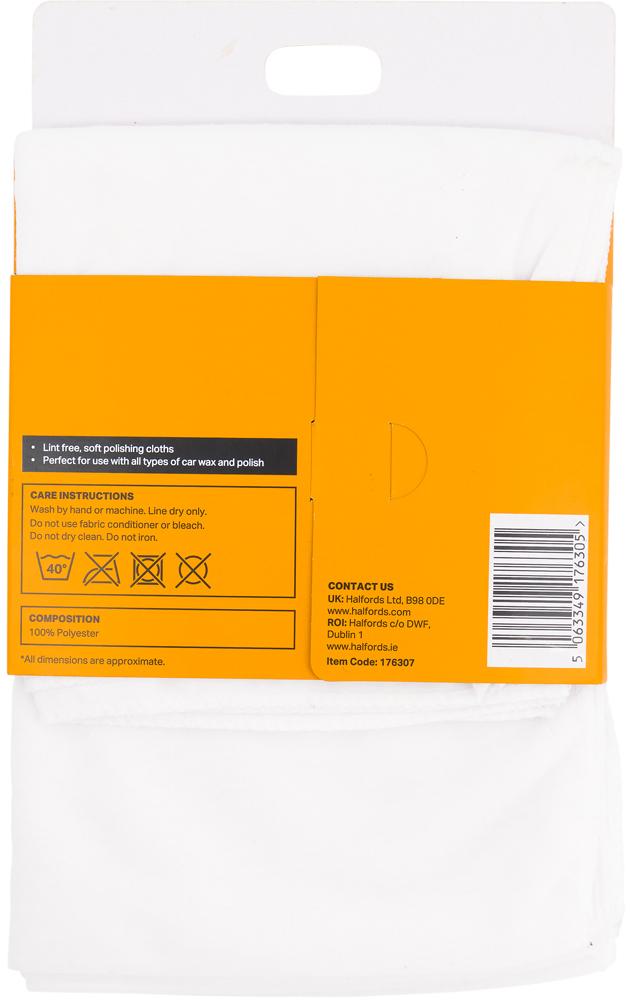 Halfords Soft Polishing Cloths x 4.