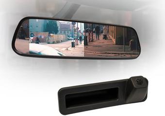 Motormax Mirror Monitor and BMW Reverse Camera Kit with 105° Viewing Angle