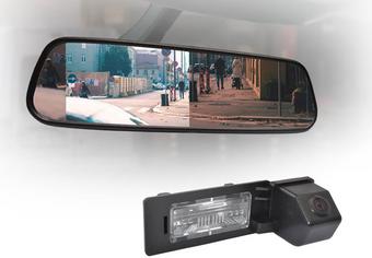 Motormax Mirror Monitor and Audi Reverse Camera Kit with 105° Viewing Angle