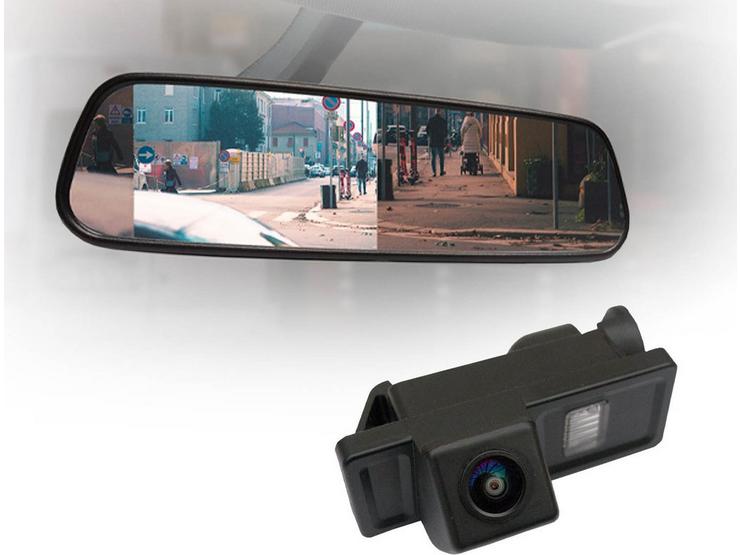 Motormax Mirror Monitor and Citreon Reverse Camera Kit with 105° Viewing Angle