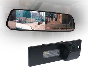 Motormax Mirror Monitor and BMW Reverse Camera Kit with 105° Viewing Angle